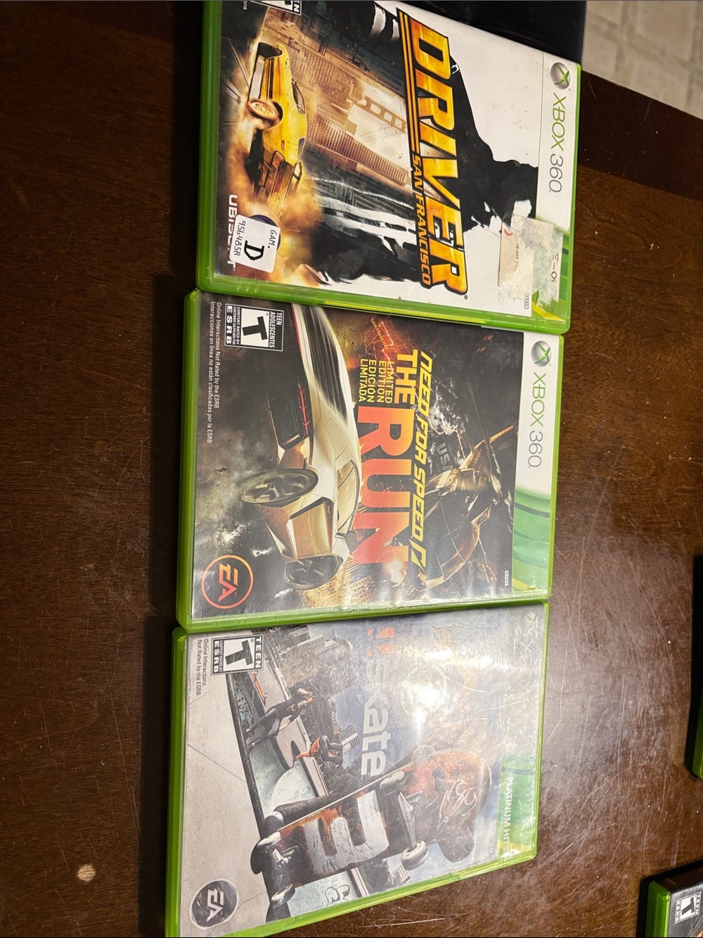 Racing Game Bundle - Green Cases (Need for Speed: The Run, Driver, Skate 3)